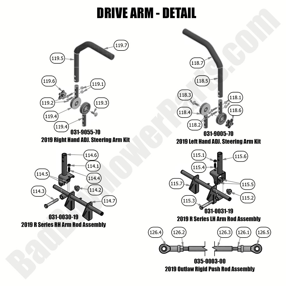 2019 Rebel Drive Arm - Detail